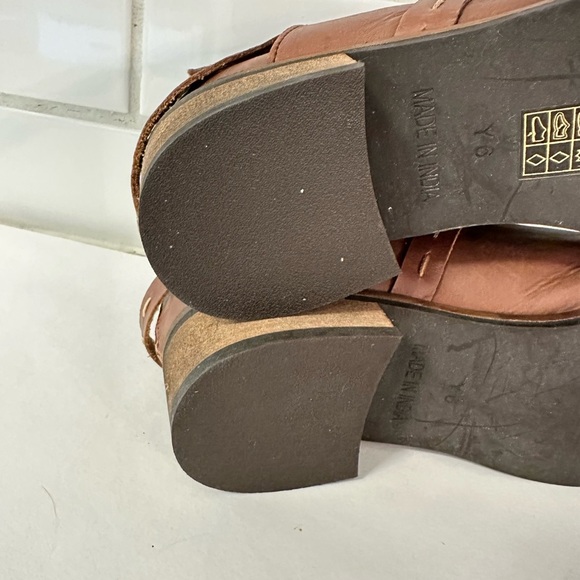 JOYFOLIE 8.5 Oralie woman leather bohemian western handmade strappy ankle bootie - Picture 8 of 10